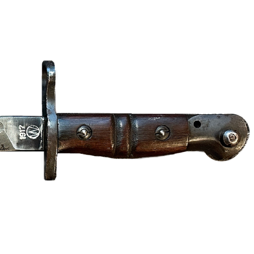 WW1 Original US Army M1917 Winchester Repeating Arms Co. Bayonet & Maxim Scabbard By Jewell 