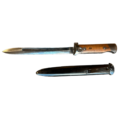WW2 Original Italian M91/38 Carcano Folding Bayonet with Scabbard 