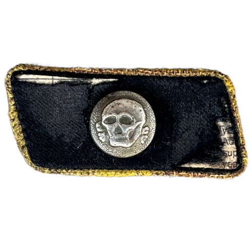 German SS-VT Skull Cap Button by RZM SS & Collar Tab