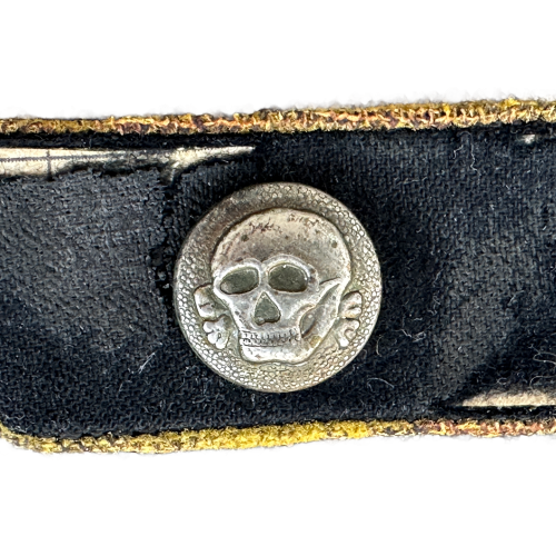 German SS-VT Skull Cap Button by RZM SS & Collar Tab