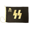 WW2 German Nazi SS Runes Double Sided Skull Flag