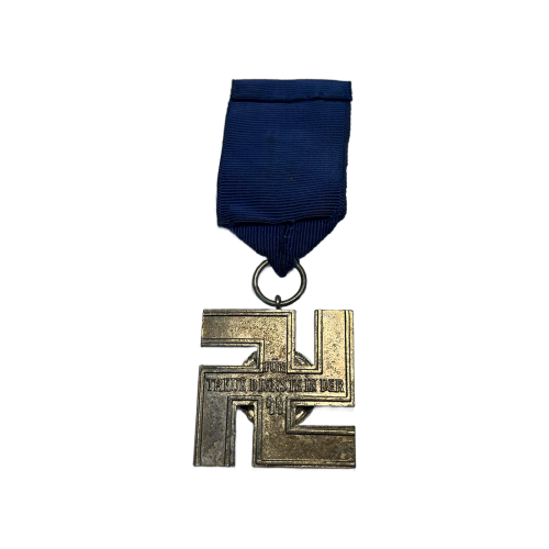 WW2 German SS 25 Year Long Service Award with Blue Cornflower Ribbon