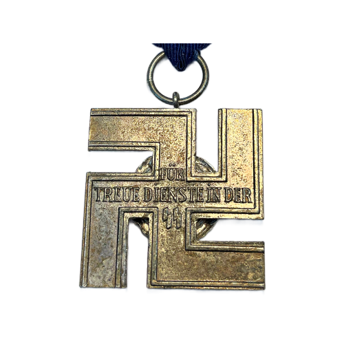 WW2 German SS 25 Year Long Service Award with Blue Cornflower Ribbon
