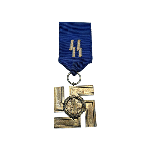 WW2 German SS 25 Year Long Service Award with Blue Cornflower Ribbon