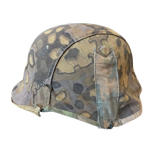 WW2 German SS Elite Original Reversible Oak B Leaf Camouflage Pattern Helmet Cover
