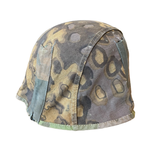 WWII Original German M35 ET64 Double Decal SS Helmet with Leather Chin ...