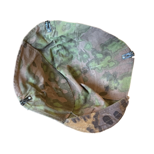 WW2 German SS Elite Original Reversible Oak B Leaf Camouflage Pattern Helmet Cover (Original) - Photo 8