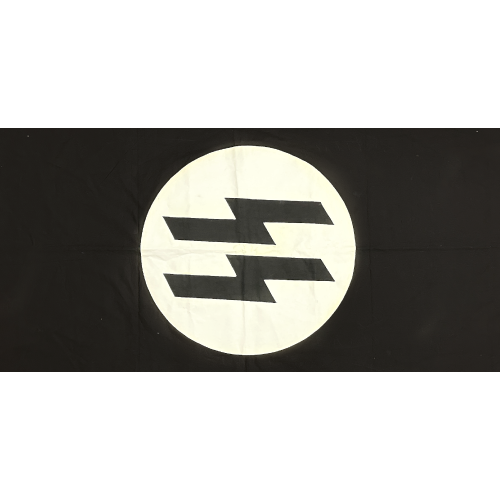 Movie Prop  German SS Runes Banner Wall Flag Size 8 Feet x 4 Feet 