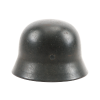 WW2 Original German M40 ET64 Single Decal SS Helmet with Liner & Leather Chin Strap 