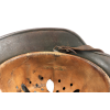 WW2 Original German M40 ET64 Single Decal SS Helmet with Liner & Leather Chin Strap 