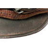 WW2 Original German M40 ET64 Single Decal SS Helmet with Liner & Leather Chin Strap 