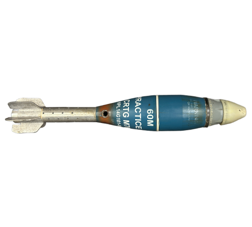 Original U.S. M769 Full Range Practice 60mm Mortar Round With M775 Practice PD Fuze – Inert 