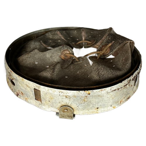 WW2 German M35 Helment Liner D.R.P. 1936 by Schuberth Werke A.G. Braunschweig (Original)  - Photo 7