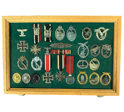 WW2 Certified Original German 54 Piece Metal & Badge Collection From the Estate of Earl Miller For Sale