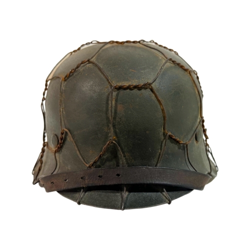 German Waffen SS M42 Single Decal ET64 Helmet Original