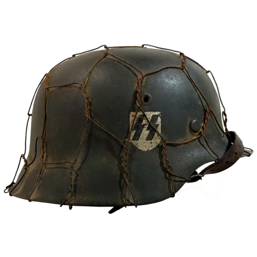 WW2 German Waffen SS M42 Single Decal ET64 Helmet Original