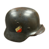 WW2 Original German Luftwaffe M35 Double Decal ET64 Helmet with Liner & Chinstrap