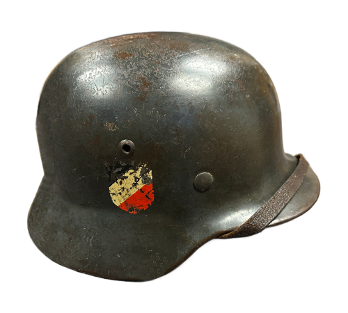 WW2 Original German Luftwaffe M35 Double Decal ET64 Helmet with Liner & Chinstrap