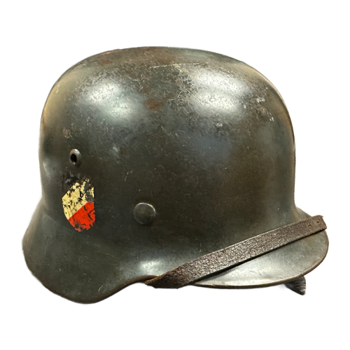 WW2 German Luftwaffe M35 Double Decal ET64 Helmet with Liner & Chinstrap 