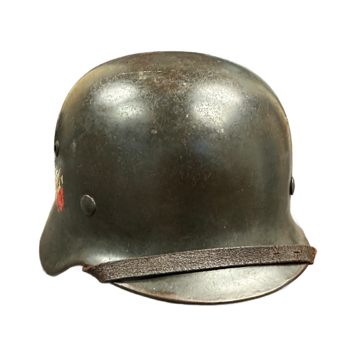 WW2 German Luftwaffe M35 Double Decal ET64 Helmet with Liner & Chinstrap (Original) - Photo 6