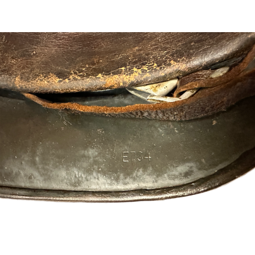 WW2 German Luftwaffe M35 Double Decal ET64 Helmet with Liner & Chinstrap (Original) - Photo 9