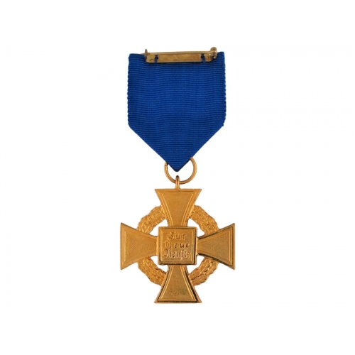 German Nazi 40 Year National Faithful Service Medal in Gold with Ribbon (Original) - Photo 2