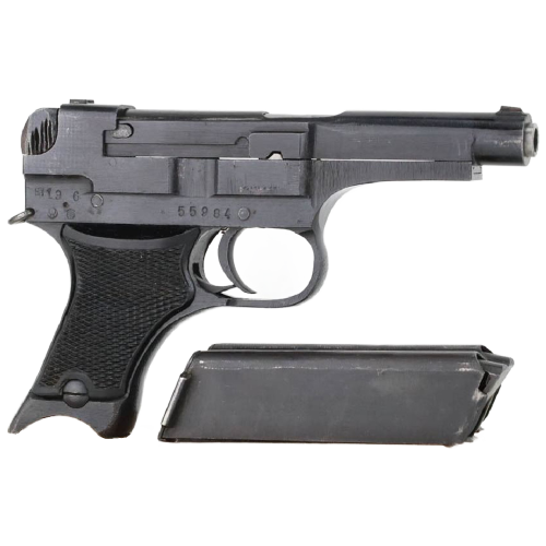 WW2 Japanese Late War Type 94 All-Matching 8mm Nambu Pistol with Holster & 2 Matching Magazines