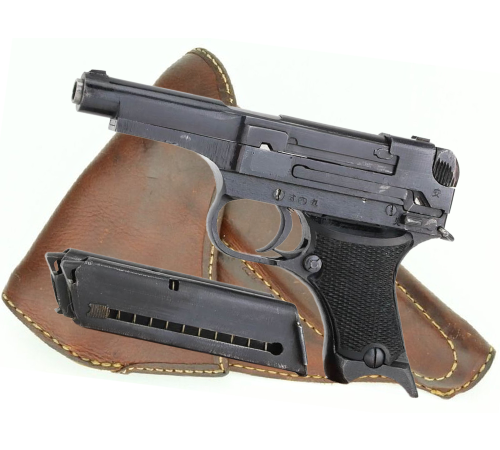 WW2 Original Japanese Late War Type 94 All-Matching 8mm Nambu Pistol with Holster & 2 Matching Magazines