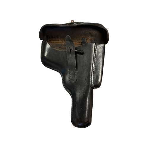 German Browning High Power Black Hard-Shell Holster Dated 1939 By Geco. Gustav Genschow & Co. 