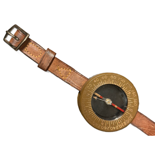 WW2 US Army Paratrooper Wrist Arm Bakelite Liquid Filled Compass by Superior Magneto Co.