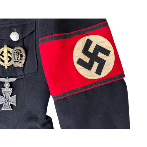 German Allgemeine SS 51st Standarte, Hauptsturmführer Officers Black Service Tunic