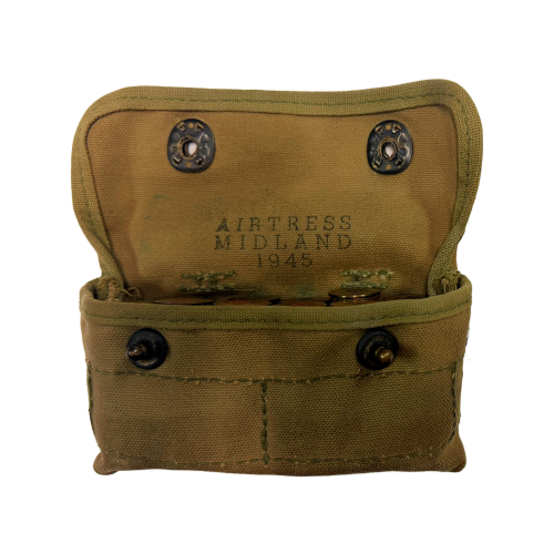 US USMC Airtress Midland 1945 Shotgun Ammo Pouch with 12 Original 00 Buck Shells by Winchester (Original) - Photo 5