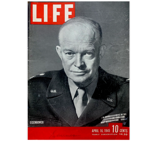WW2 ERA LIFE Magazine Dated April 16, 1945 Cover Story Eisenhower
