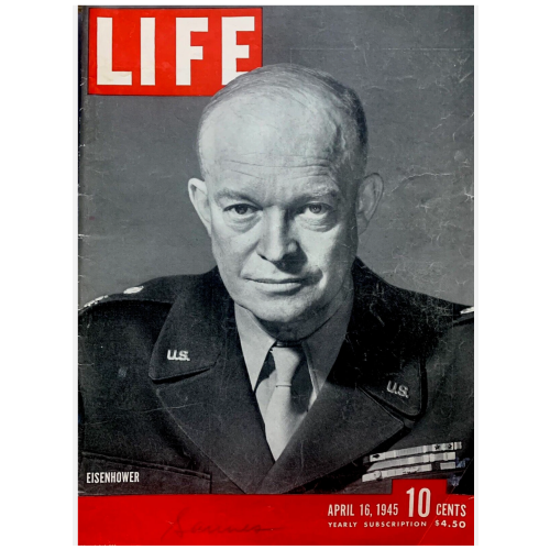 WW2 ERA LIFE Magazine Dated April 16, 1945 Cover Story Eisenhower