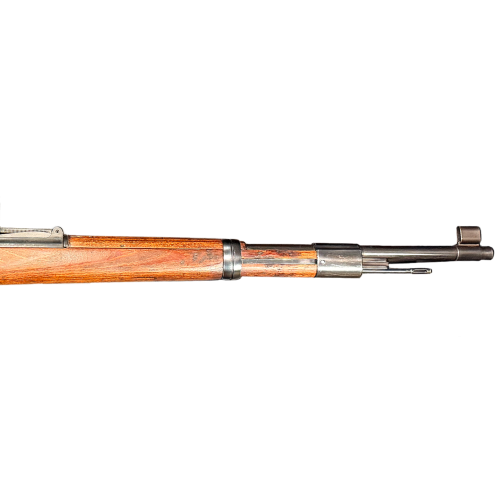 WW2 German BYF K98 All-Matching Bolt-Action Sniper Rifle & Leather Sling Dated 1944 With AJACK 4x90 Scope & Matching Turret Pattern Mounts by A. Jackenkroll Berlin