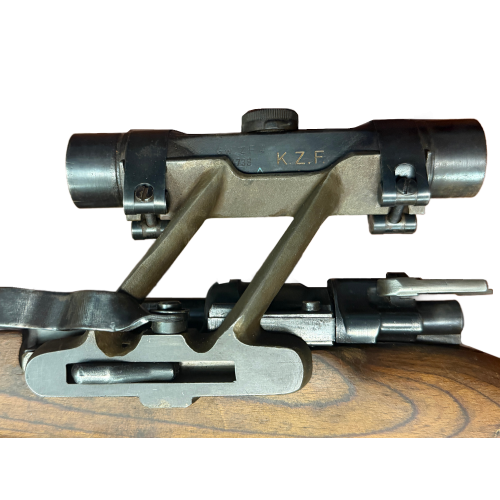  WW2 German K98 Matching 1944 Bolt-Action Caliber 8mm Sniper Rifle By JP Sauer & Sohn With gw ZF4 KZF Sniper Scope & Swept Back Mount