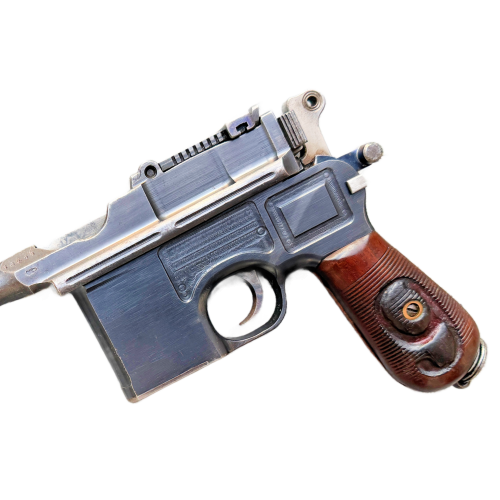 WW1 German Mauser C96 Broomhandle 9mm Pistol with Wooden Shoulder Stock/Holster