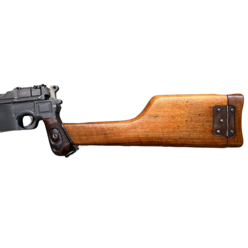 WW1 German Waffenfabrik Mauser C96 Red 9 Broomhandle 9mm Pistol with Wooden Shoulder Stock/Holster (Original) - Photo 15