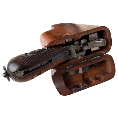 WW1 German Waffenfabrik Mauser C96 Red 9 Broomhandle 9mm Pistol with Wooden Shoulder Stock/Holster (Original) - Photo 16