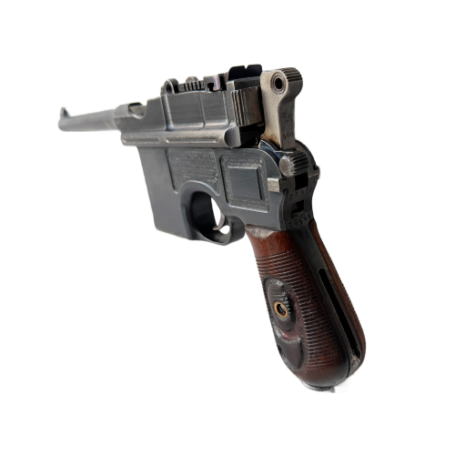 WW1 German Waffenfabrik Mauser C96 Red 9 Broomhandle 9mm Pistol with Wooden Shoulder Stock/Holster (Original) - Photo 18