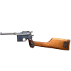 WW1 German Mauser C96 Broomhandle 9mm Pistol with Wooden Shoulder Stock/Holster