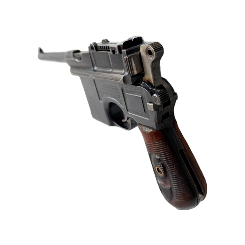 WW1 German Waffenfabrik Mauser C96 Red 9 Broomhandle 9mm Pistol with Wooden Shoulder Stock/Holster (Original) - Photo 14