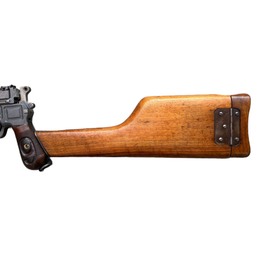 WW1 German Waffenfabrik Mauser C96 Red 9 Broomhandle 9mm Pistol with Wooden Shoulder Stock/Holster (Original) - Photo 7