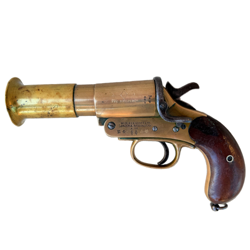 WW1 British 1918 MKIII Webley & Scott Brass Flare Pistol