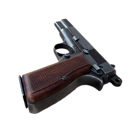 WW2 German Issue 9mm Browning HI-Power Caliber 9mm Pistol with Marked Leather Holster