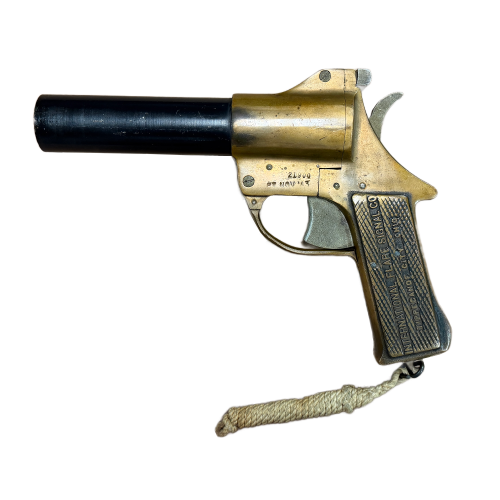 WW2 US 1943 International Flare Signal Co. Model 52 Brass Flare Pistol 