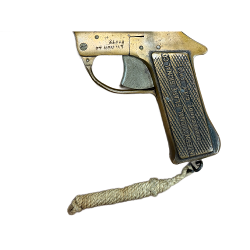 US 1943 International Flare Signal Co. Model 52 Brass Flare Pistol 