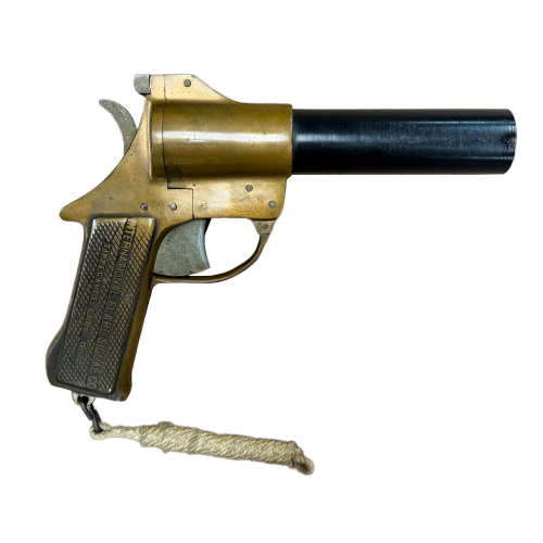 WW2 US 1943 International Flare Signal Co. Model 52 Brass Flare Pistol 