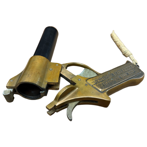 WW2 US 1943 International Flare Signal Co. Model 52 Brass Flare Pistol (Original) - Photo 6