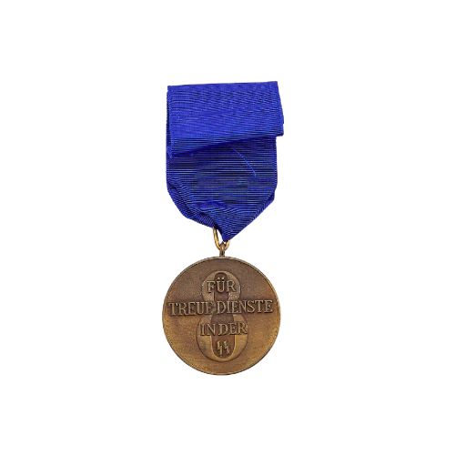 WW2 German SS 8 Year Long Service Award with Blue Cornflower Ribbon